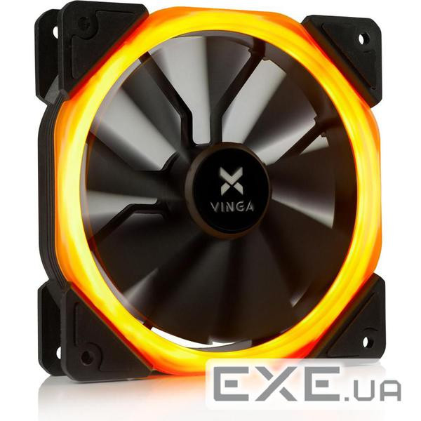Кулер для корпуса Vinga LED fan-01 orange