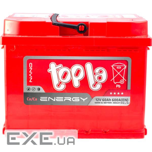 Акумулятор автомобільний Topla 60 Ah/12V Energy Euro (108 060)