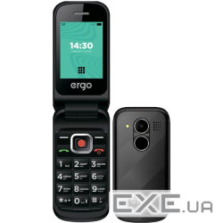 Мобільний телефон Ergo F241 Dual Sim Black, 2.4'' (320х240) TN / розкладний / (F241 Dual Sim (black))