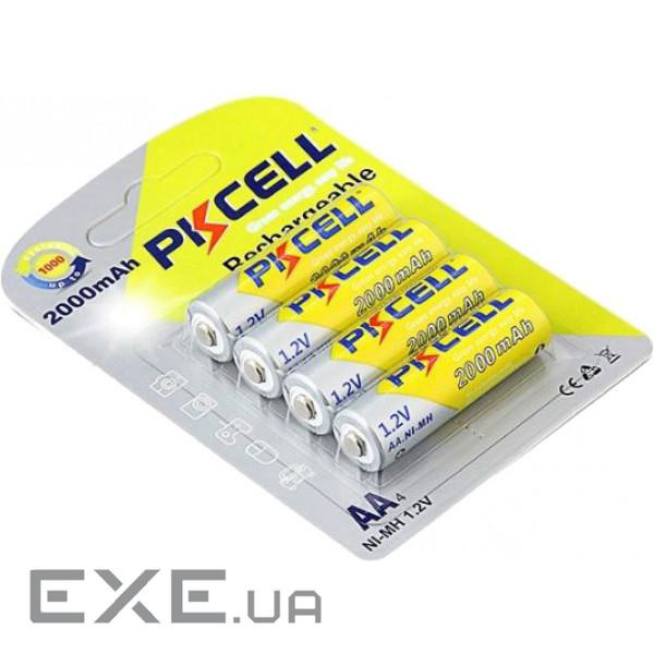 Акумулятор PkCell AA R6 2000mAh 1.2V NiMH Rechargeable Battery, 4шт/бл (PC/AA2000-4BR)