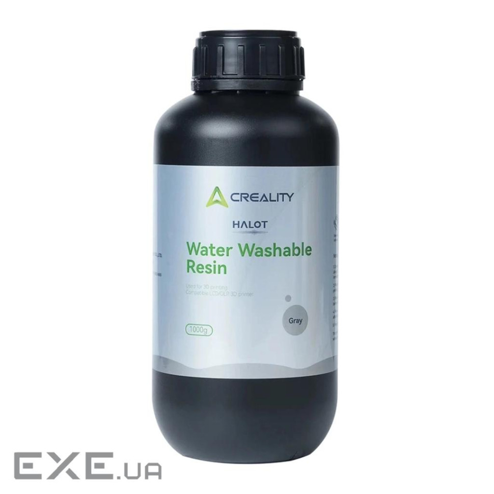 Фотополімерна смола Creality Resin, HALOT, Water Washable 1кг, gray (3302010052)