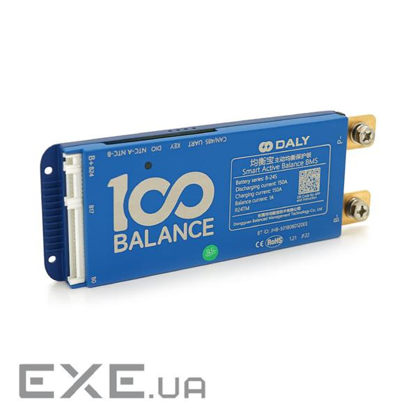 Universal BMS smart плата DaLy LiFePO4 8-24S 150A з Bluetooth + CAN + активний (DaLy 8-24S / 150А )