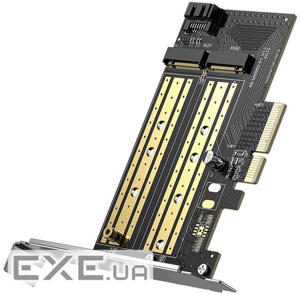 Контролер Ugreen PCI-E 3.0 for SSD M.2 NVMe + M.2 NGFF CM302 (70504)