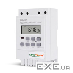 Таймер тижневий Sinotimer TM616W-2 програмований, РК екран, 30А , 220Vac, 120x74x52mm