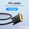 Кабель DVI M (24+1) - VGA M, 1.5 м, чорний Vention (EABBG)