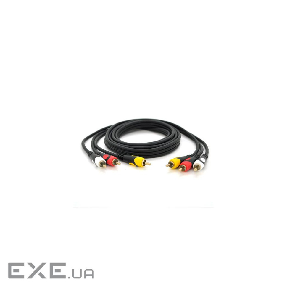 Кабель VOLTRONIC Audio-Video 3хRCA (тато) => 3хRCA (тато) (YT-3хRCA(M) (YT-3хRCA(M)/3хRCA(M)-1.8P)