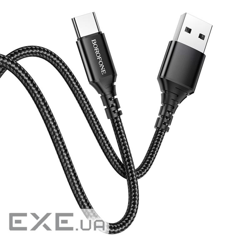 Кабель BOROFONE BX54 Ultra bright Type-C 1m 2.4A Black (BX54CB)