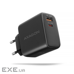 Мережевий зарядний пристрій AXAGON ACU-PQ45, QC3.0,4.0/AFC/FCP/PPS/Apple + PD type-C, 45W, black