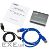 Пристрій відеозахоплення POWERPLANT HDVC8 HDMI USB3.0 4K/60Hz (CA914180)
