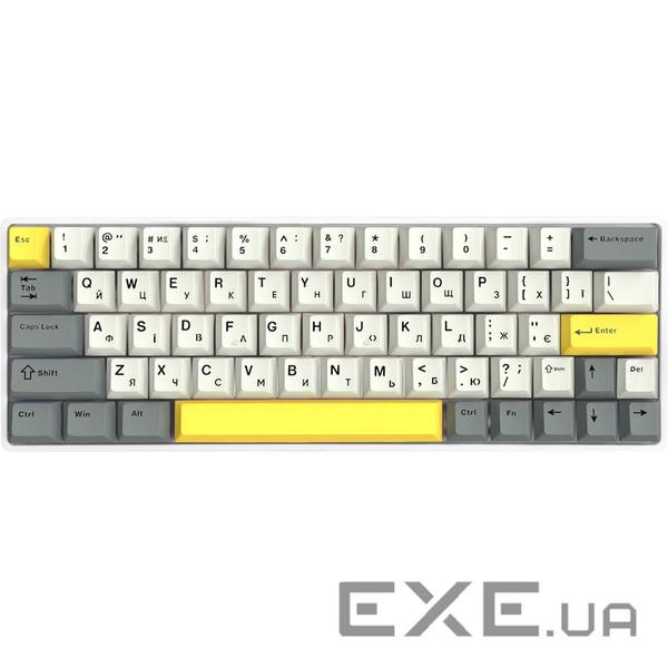 Клавіатура бездротова Epomaker EP64 60% Mulan Switch Hot-Swap (2.4G/BT/USB) RGB UA White (EP64-W-M