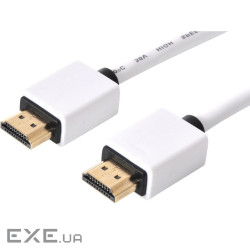 Кабель HDMI M - M, 1.0 м, Sandberg, HDMI-2.0 білий (308-97) (308-97)