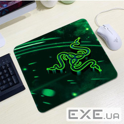 Килимок 200*240 тканинний RAZER 8, товщина 2 мм, колір Black / Green, Пакет (YT-RZ8) (YT-RZ8)