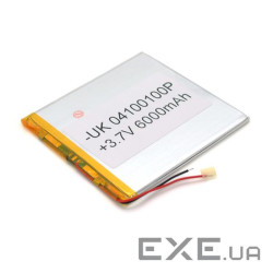 Літій-полімерний акумулятор 4*100*100mm (5000mAh 3,7V) (40100100) (40100100(5000mAh 3,7V)) 4*100*100mm (5000mAh 3,7V) (4