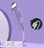 Дата кабель USB 2.0 AM to Micro 5P 1.0m soft silicone violet ColorWay (CW-CBUM044-PU)