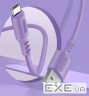 Дата кабель USB 2.0 AM to Micro 5P 1.0m soft silicone violet ColorWay (CW-CBUM044-PU)