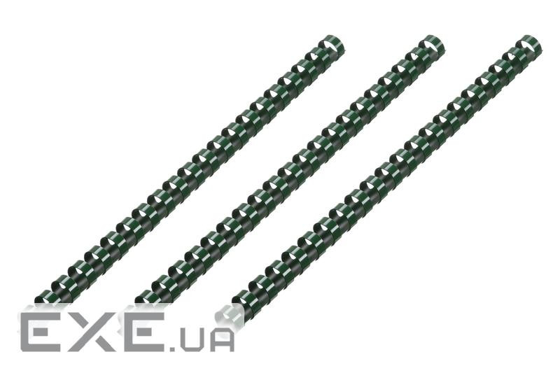 Пластикові пружини для біндера 2E, 25мм, темно-зелені, 50шт (2E-PL25-50DGR) (2E-PL25-50DGR)