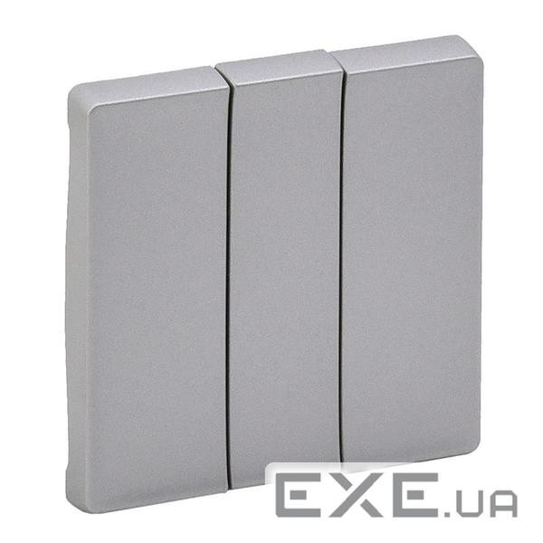 Клавіша вимикача Legrand Valena IN*MATIC LIFE 3-клавішного, алюміній (755032) (755032)