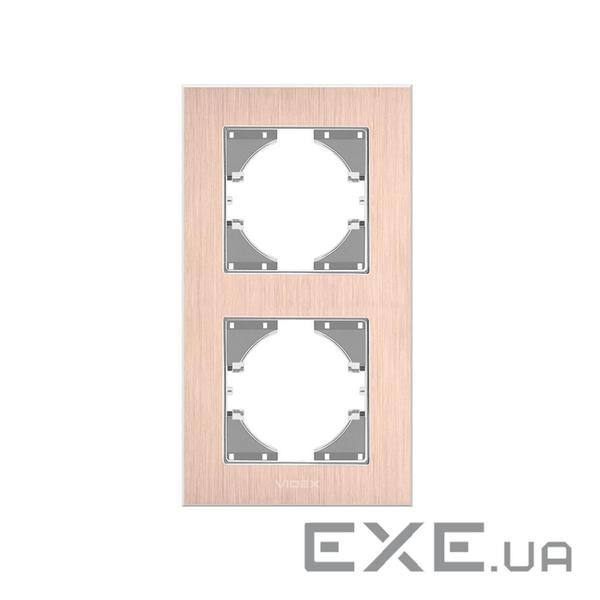 Рамка Videx BINERA мідний алюміній 2 пости (VF-BNFRA2V-CP)