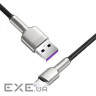 Дата кабель USB 3.1 AM to USB-C 0.25m 6.0A 66W Cafule Series Metal Black Baseus (CAKF000001)