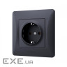 Розетка Videx BINERA 1ая с заземлением черн (VF-BNSK1G-BG)