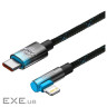 Дата кабель USB-C to Lightning 1.0m 20W 90 corner black/blue Baseus (CAVP000221)