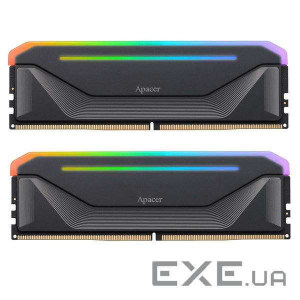Модуль пам'яті DDR5 2x16GB/5200 Apacer NOX RGB Black (AH5U32G52C522NBAA-2)