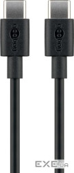 Кабель Goobay USB Type-C M/M 0.5m,(USB2.0) 480Mbps 3A AWG20+28 (75.06.6316-1)