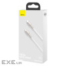 Дата кабель USB-C to USB-C 1.0m 100W metal white Baseus (CATJK-C02) (CATJK-C02 1м)