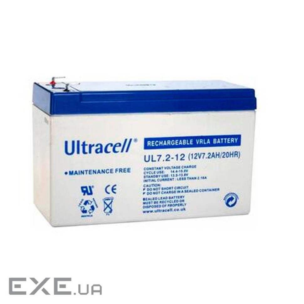 Акумуляторна батарея Ultracell UL7.2-12 AGM 12V 7,2 Ah