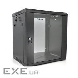 Шафа настінна Merlion 12U 19" 600*450*634 (Ш*Г*В)мм, black (Ml3-6412)