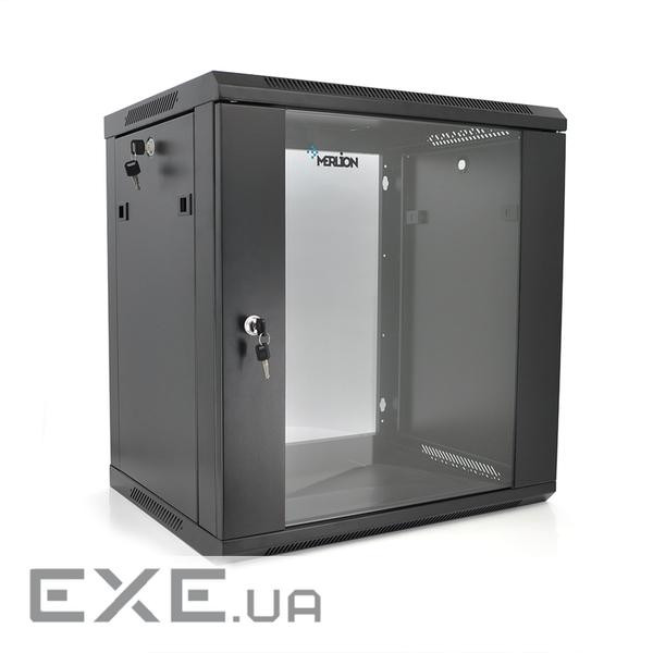 Шафа настінна Merlion 12U 19" 600*450*634 (Ш*Г*В)мм, black (Ml3-6412)
