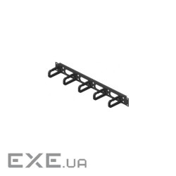 Кабельний організатор 19" 1U 40х80 скоби RAL9005 Conteg (DP-VP-P5)