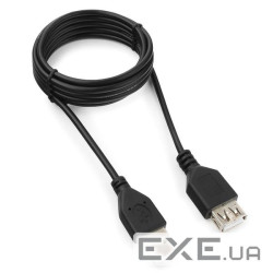 Подовжувач VOLTRONIC USB 2.0 AM/AF, 1.5m, 1 ферит, чорний (YT-AM/AF-1.5B)
