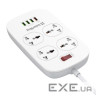 Мережевий фільтр живлення ColorWay 4 розетки/ 4USB White 1.8м (1QC3.0 + 3 AUTO ID) (CW-CHU44QW)