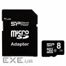 Карта пам'яті SILICON POWER microSDHC 8 GB card Class 10 + adapter (SP008GBSTH010V10-SP)