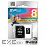 Карта пам'яті SILICON POWER microSDHC 8 GB card Class 10 + adapter (SP008GBSTH010V10-SP)