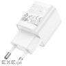 Мережевий зарядний пристрій HOCO C145A Charm single port QC3.0 charger (EU) White (6942007630214)