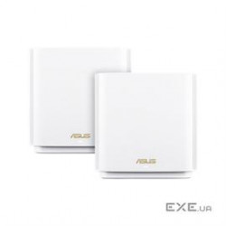 Asus Router ZenWiFi AX 2PK White/CA AX6600 Whole-Home Tri-band Mesh WiFi6 System Retail