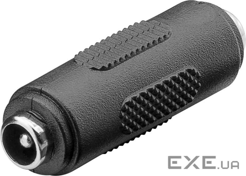 Перехідник живлення Jack DC F/F,5.5x2.1mm адаптер,чорний (62.09.8467-1) (62.09.8467-1)