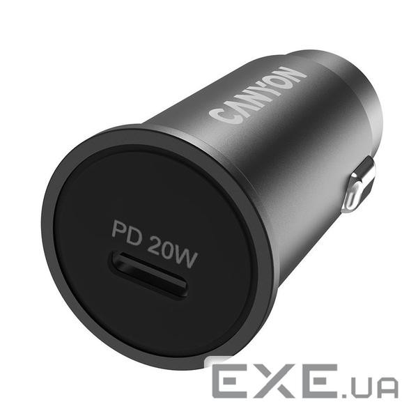 Зарядний пристрій Canyon PD 20W Pocket size car charger (CNS-CCA20B)