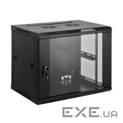 Шафа настінна Kingda 12U 19" 600x600 RAL9004 (KD-007-6612)