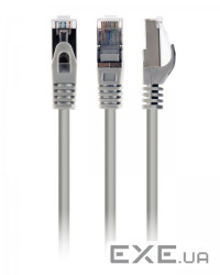 Патч корд PP6A-LSZHCU-15M, S/ FTP, литий, 50u "штекер із клямкою, 15.0 м, сірий