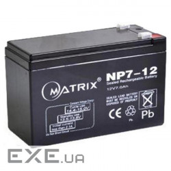 Accumulator battery MATRIX NP7-12 (12В, 7Ач) (Matrix-NP7-12)