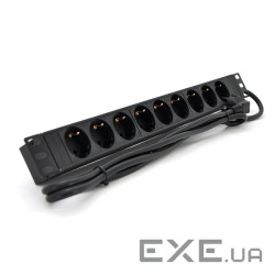 Блок розеток RITAR 1U-M9-K-GER 9 розеток (1U-M9-K-GER / 00499)