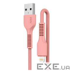 Дата кабель USB 2.0 AM to Lightning 1.0m AR88 2.4A peach Armorstandart (ARM65286)
