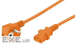 Кабель живлення пристроїв IEC(Schuko)-(C13) M/F 3.0m,90ё/180ё 1.00mm RoHS D=7.5mm Cu,ор (75.09.5289) (75.09.5289)