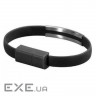 Дата кабель USB 2.0 AM to Micro 5P 0.2m браслет black Extradigital (KBU1783)