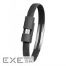 Дата кабель USB 2.0 AM to Micro 5P 0.2m браслет black Extradigital (KBU1783)