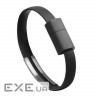 Дата кабель USB 2.0 AM to Micro 5P 0.2m браслет black Extradigital (KBU1783)