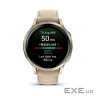 Смарт-годинник Garmin Venu 4 (41mm), Beige w/ Lunar Gold + Leather, GPS смарт-годинник (010-03013-03